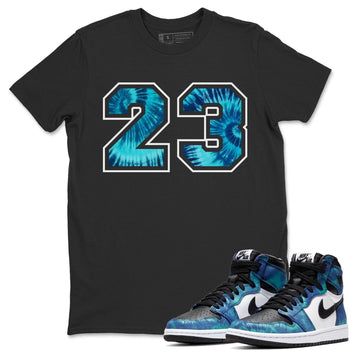 Jordan 1 Tie-Dye Sneaker Match Tees 23 Sneaker Tees Jordan 1 Tie-Dye Sneaker Release Tees Unisex Shirts