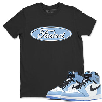 Jordan 1 University Blue Sneaker Match Tees Faded Sneaker Tees Jordan 1 University Blue Sneaker Release Tees Unisex Shirts