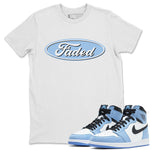 Jordan 1 University Blue Sneaker Match Tees Faded Sneaker Tees Jordan 1 University Blue Sneaker Release Tees Unisex Shirts