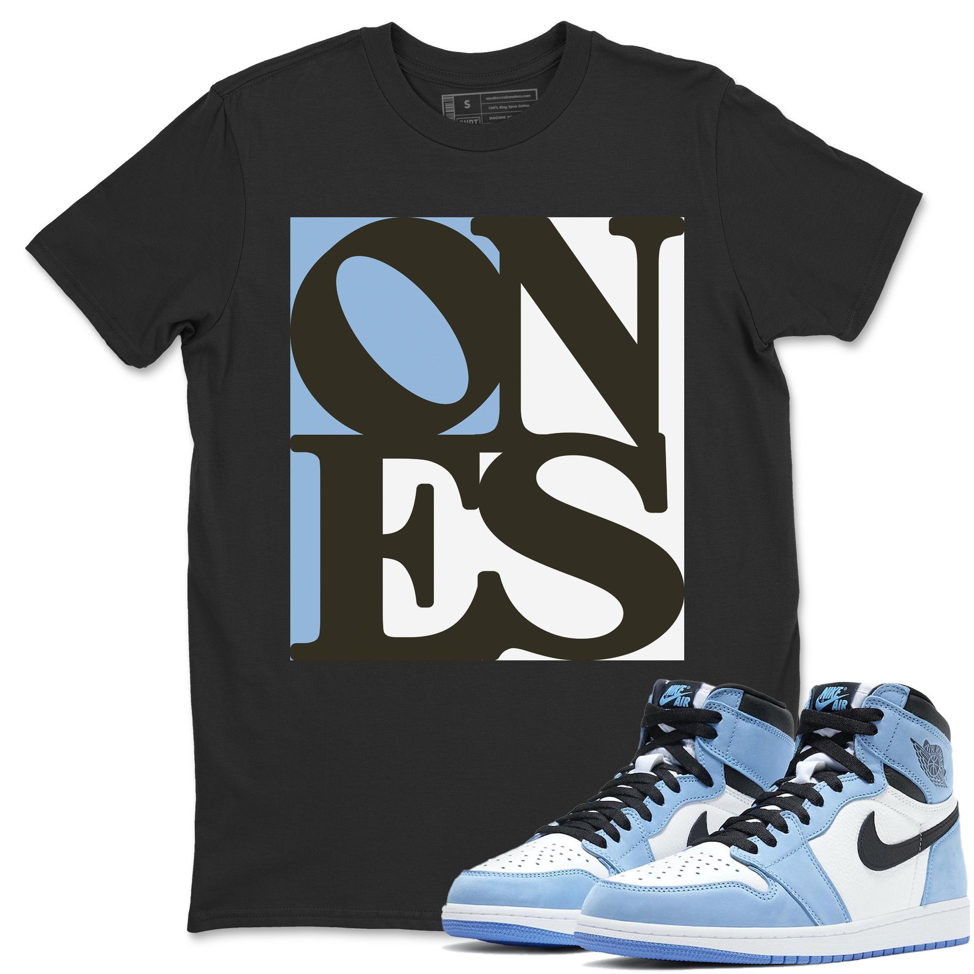 Jordan 1 University Blue Sneaker Match Tees Ones Sneaker Tees Jordan 1 University Blue Sneaker Release Tees Unisex Shirts