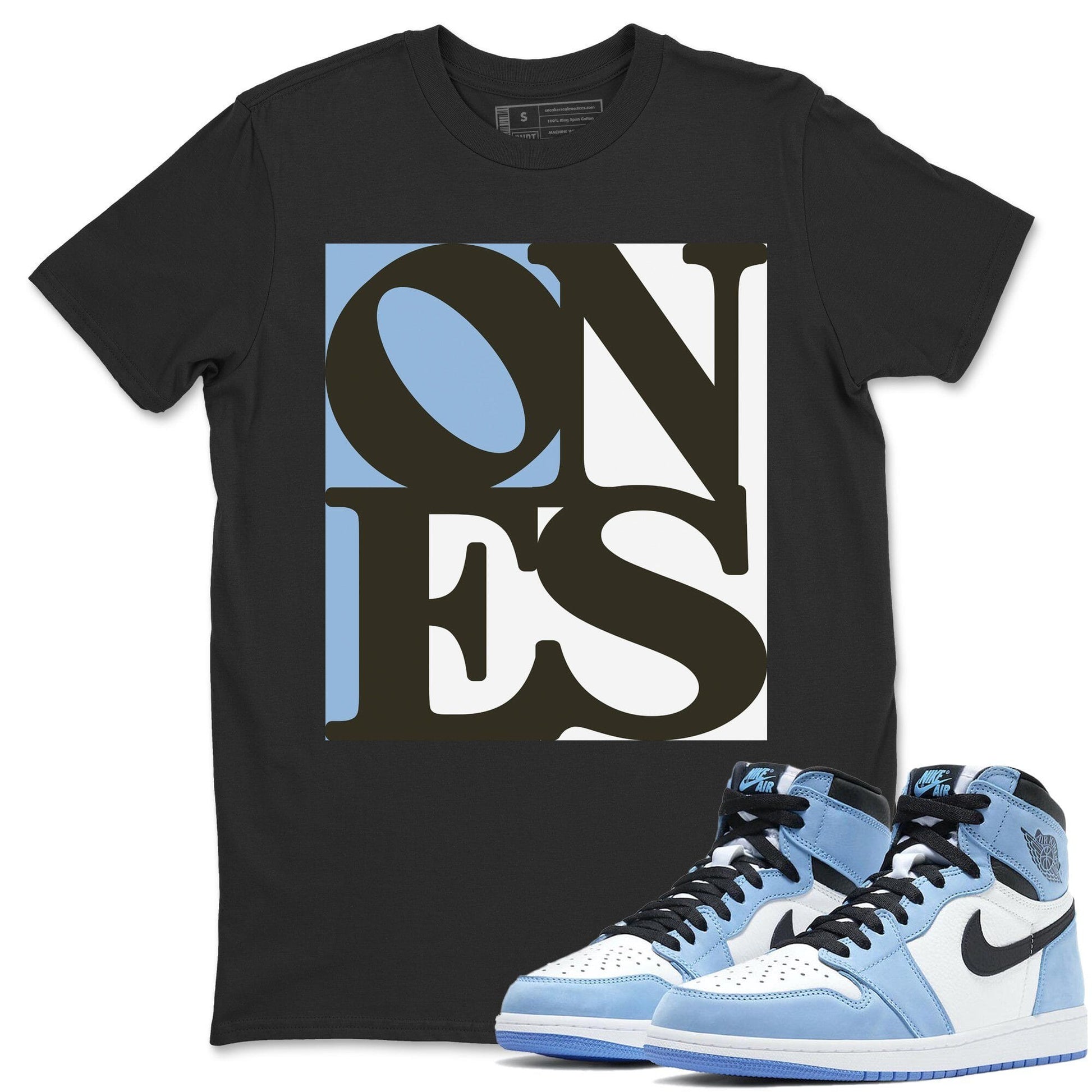 Jordan 1 University Blue Sneaker Match Tees Ones Sneaker Tees Jordan 1 University Blue Sneaker Release Tees Unisex Shirts