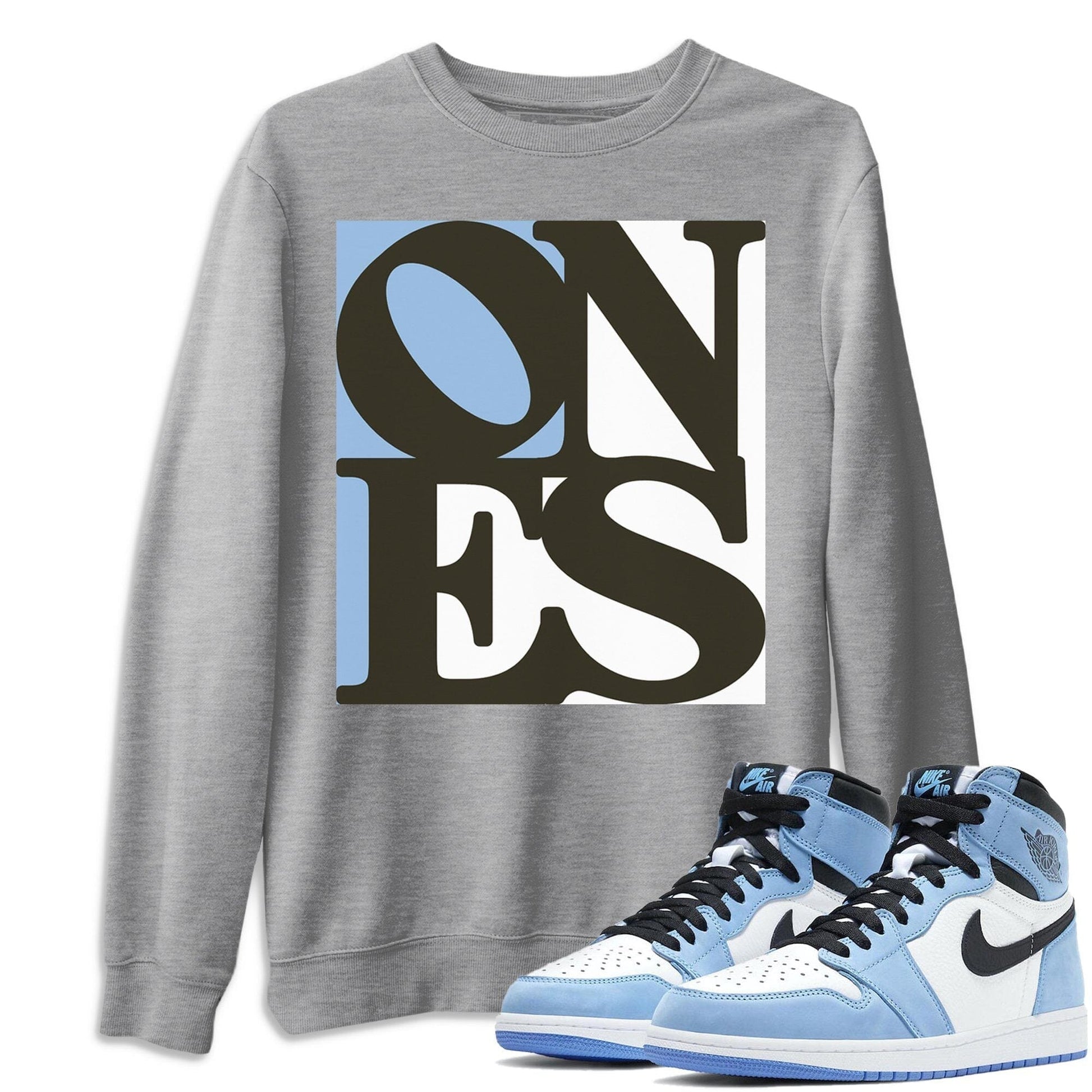 Jordan 1 University Blue Sneaker Match Tees Ones Sneaker Tees Jordan 1 University Blue Sneaker Release Tees Unisex Shirts