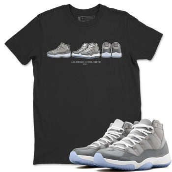 Jordan 11 Cool Grey Sneaker Match Tees Air Jordan 11 Prelude Sneaker Tees Jordan 11 Cool Grey Sneaker Release Tees Unisex Shirts