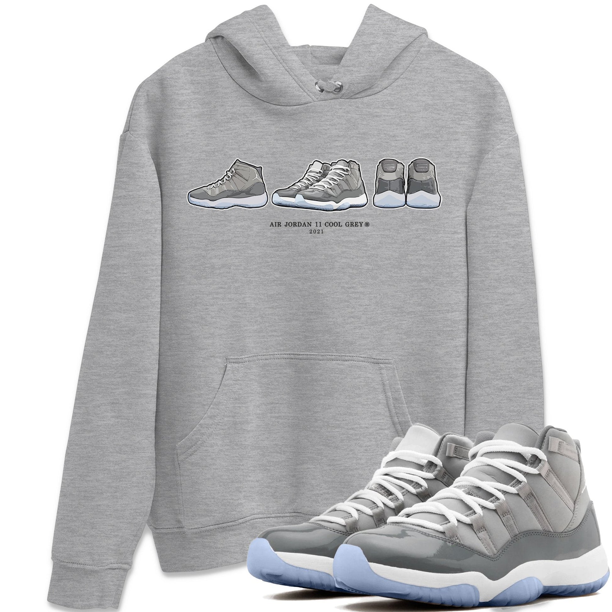 Jordan 11 Cool Grey Sneaker Match Tees Air Jordan 11 Prelude Sneaker Tees Jordan 11 Cool Grey Sneaker Release Tees Unisex Shirts