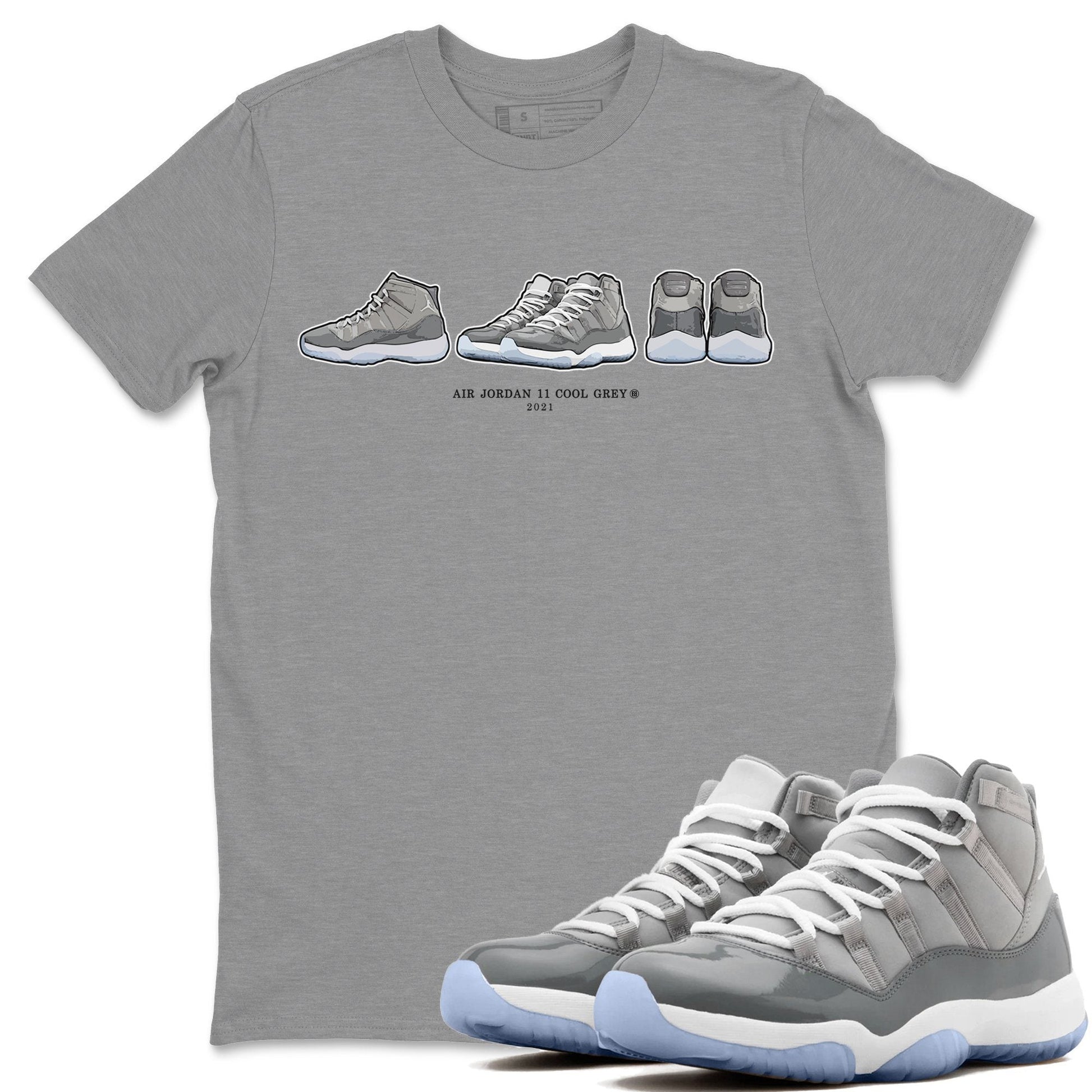 Jordan 11 Cool Grey Sneaker Match Tees Air Jordan 11 Prelude Sneaker Tees Jordan 11 Cool Grey Sneaker Release Tees Unisex Shirts