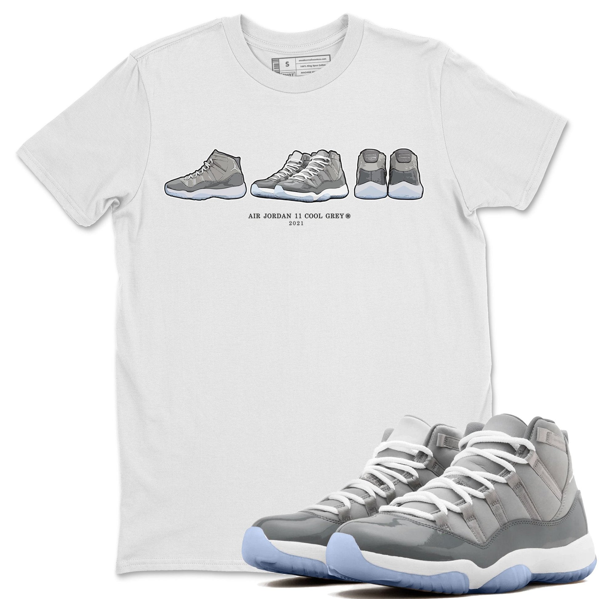 Jordan 11 Cool Grey Sneaker Match Tees Air Jordan 11 Prelude Sneaker Tees Jordan 11 Cool Grey Sneaker Release Tees Unisex Shirts