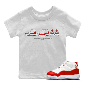 Jordan 11 Cherry Sneaker Match Tees Air Jordan 11 Prelude Sneaker Tees Jordan 11 Cherry Sneaker Release Tees Kids Shirts