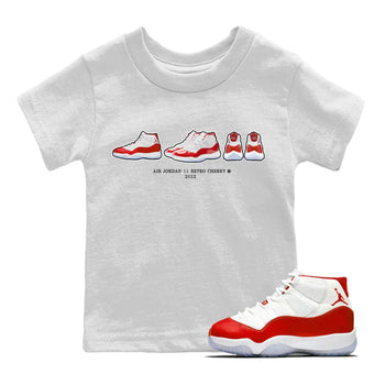 Jordan 11 Cherry Sneaker Match Tees Air Jordan 11 Prelude Sneaker Tees Jordan 11 Cherry Sneaker Release Tees Kids Shirts
