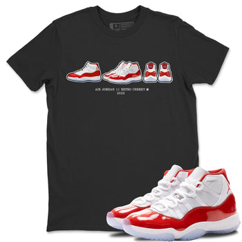 Jordan 11 Cherry Sneaker Match Tees Air Jordan 11 Prelude Sneaker Tees Jordan 11 Cherry Sneaker Release Tees Unisex Shirts