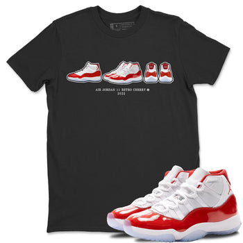 Jordan 11 Cherry Sneaker Match Tees Air Jordan 11 Prelude Sneaker Tees Jordan 11 Cherry Sneaker Release Tees Unisex Shirts