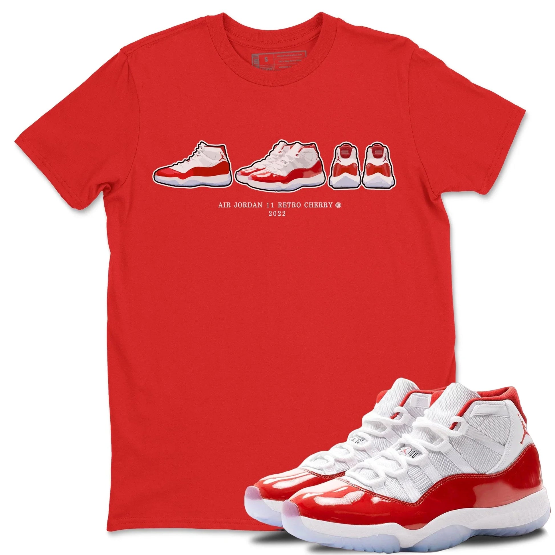 Jordan 11 Cherry Sneaker Match Tees Air Jordan 11 Prelude Sneaker Tees Jordan 11 Cherry Sneaker Release Tees Unisex Shirts