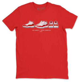 Jordan 11 Cherry Sneaker Match Tees Air Jordan 11 Prelude Sneaker Tees Jordan 11 Cherry Sneaker Release Tees Unisex Shirts