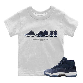 Jordan 11 Midnight Navy Sneaker Match Tees Air Jordan 11 Prelude Sneaker Tees Jordan 11 Midnight Navy Sneaker Release Tees Kids Shirts