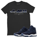 Jordan 11 Midnight Navy Sneaker Match Tees Air Jordan 11 Prelude Sneaker Tees Jordan 11 Midnight Navy Sneaker Release Tees Unisex Shirts