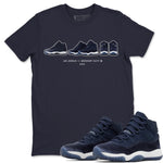 Jordan 11 Midnight Navy Sneaker Match Tees Air Jordan 11 Prelude Sneaker Tees Jordan 11 Midnight Navy Sneaker Release Tees Unisex Shirts