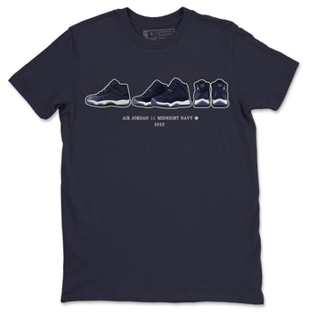 Jordan 11 Midnight Navy Sneaker Match Tees Air Jordan 11 Prelude Sneaker Tees Jordan 11 Midnight Navy Sneaker Release Tees Unisex Shirts