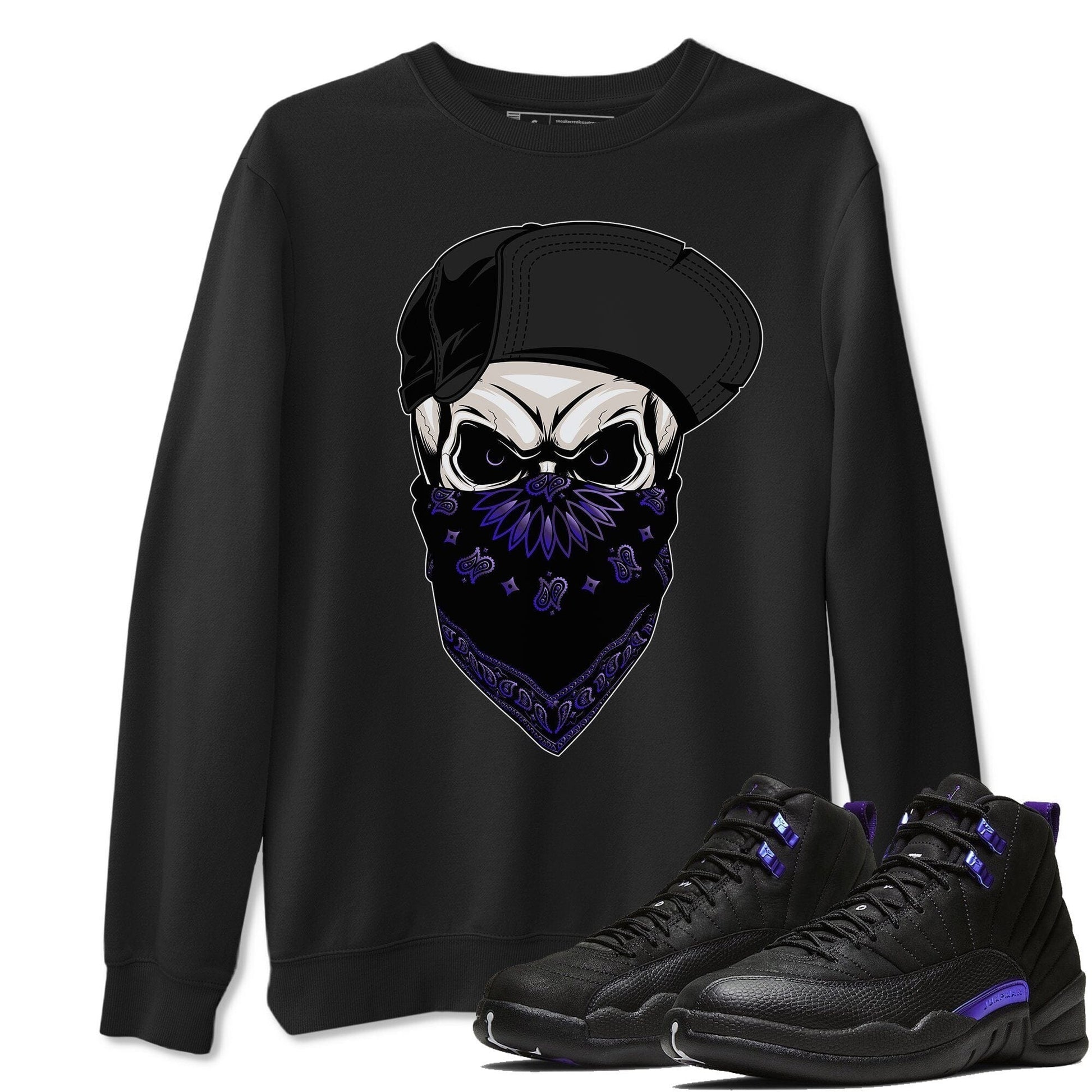 Jordan 12 Dark Concord Sneaker Match Tees Skull Hat Sneaker Tees Jordan 12 Dark Concord Sneaker Release Tees Unisex Shirts