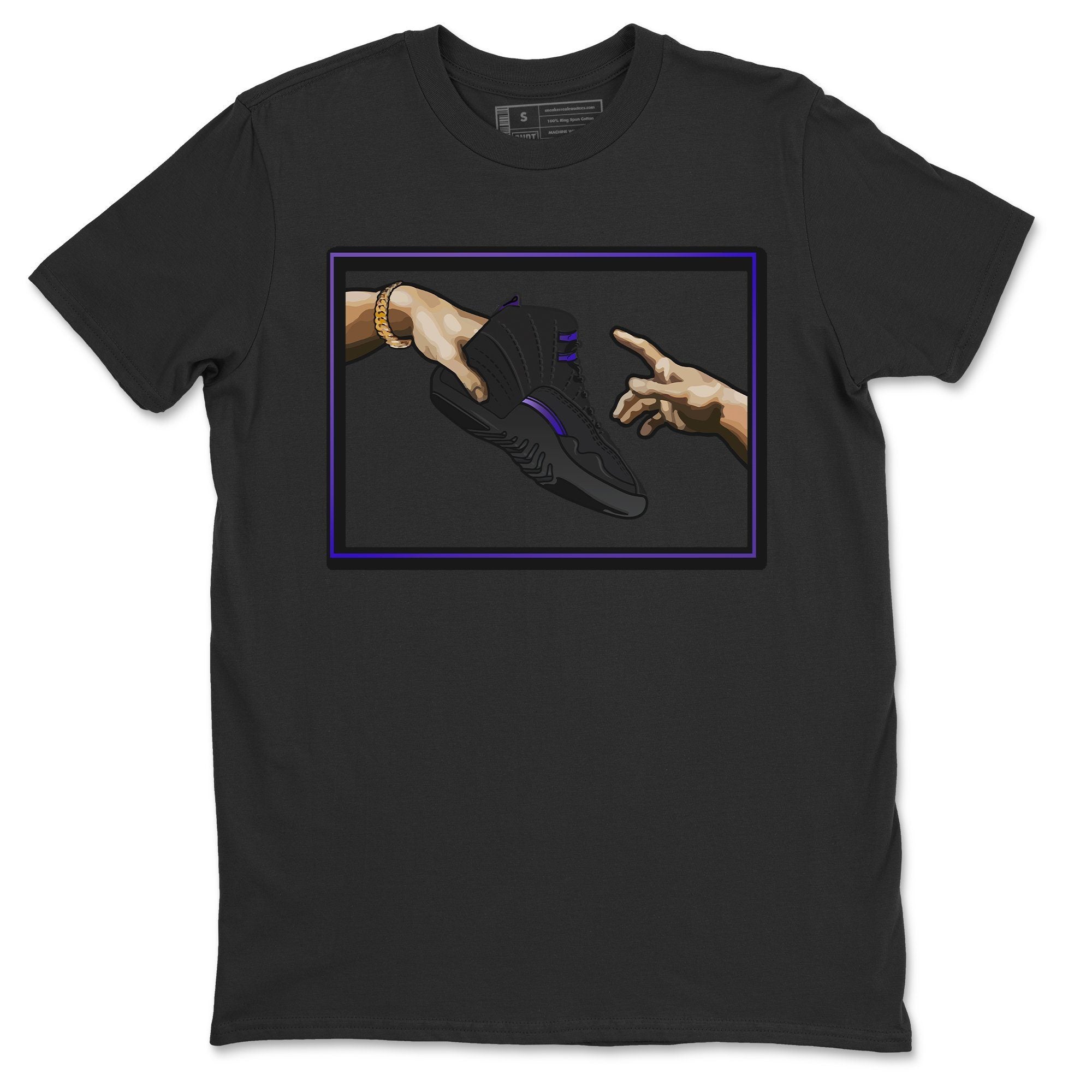 Jordan 12 Dark Concord Sneaker Match Tees Adam's Creation Sneaker Tees Jordan 12 Dark Concord Sneaker Release Tees Unisex Shirts