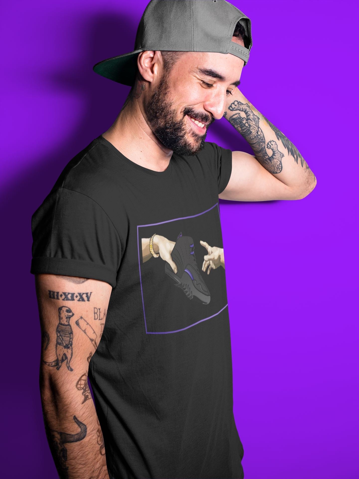 Jordan 12 Dark Concord Sneaker Match Tees Adam's Creation Sneaker Tees Jordan 12 Dark Concord Sneaker Release Tees Unisex Shirts