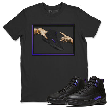 Jordan 12 Dark Concord Sneaker Match Tees Adam's Creation Sneaker Tees Jordan 12 Dark Concord Sneaker Release Tees Unisex Shirts