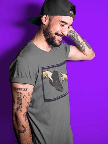 Jordan 12 Dark Concord Sneaker Match Tees Adam's Creation Sneaker Tees Jordan 12 Dark Concord Sneaker Release Tees Unisex Shirts