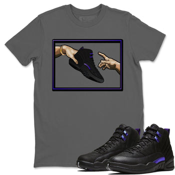 Jordan 12 Dark Concord Sneaker Match Tees Adam's Creation Sneaker Tees Jordan 12 Dark Concord Sneaker Release Tees Unisex Shirts