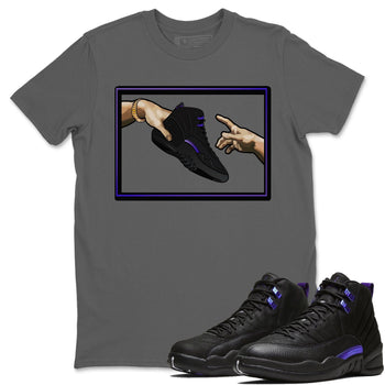 Jordan 12 Dark Concord Sneaker Match Tees Adam's Creation Sneaker Tees Jordan 12 Dark Concord Sneaker Release Tees Unisex Shirts