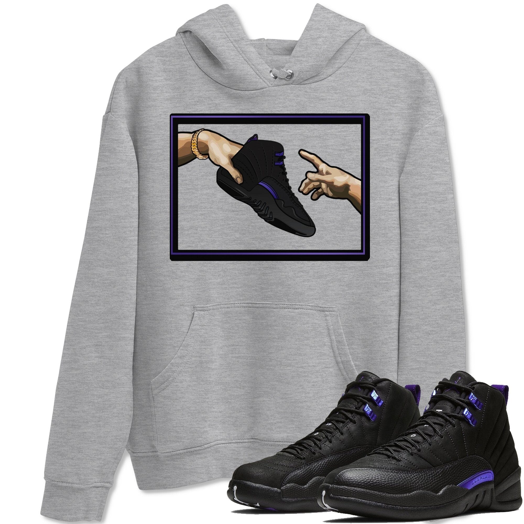 Jordan 12 Dark Concord Sneaker Match Tees Adam's Creation Sneaker Tees Jordan 12 Dark Concord Sneaker Release Tees Unisex Shirts