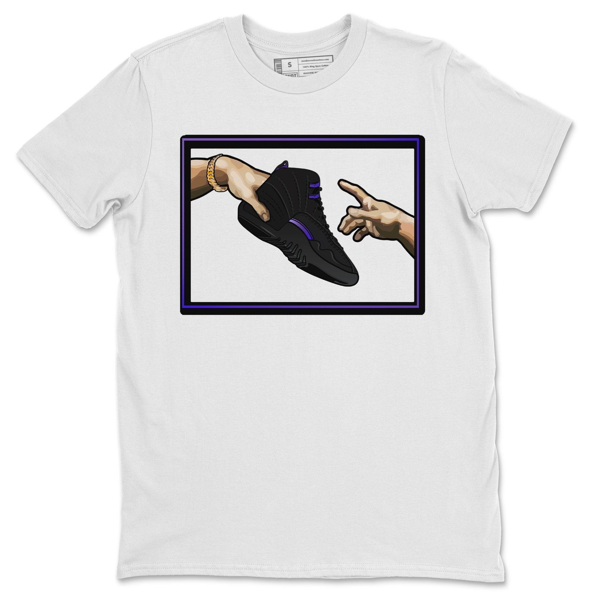Jordan 12 Dark Concord Sneaker Match Tees Adam's Creation Sneaker Tees Jordan 12 Dark Concord Sneaker Release Tees Unisex Shirts