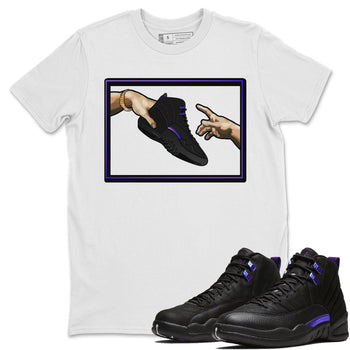 Jordan 12 Dark Concord Sneaker Match Tees Adam's Creation Sneaker Tees Jordan 12 Dark Concord Sneaker Release Tees Unisex Shirts