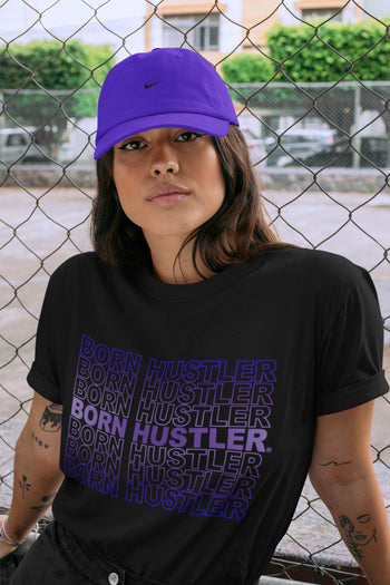 Jordan 12 Dark Concord Sneaker Match Tees Born Hustler Sneaker Tees Jordan 12 Dark Concord Sneaker Release Tees Unisex Shirts