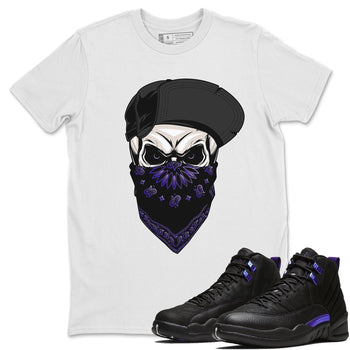 Jordan 12 Dark Concord Sneaker Match Tees Skull Hat Sneaker Tees Jordan 12 Dark Concord Sneaker Release Tees Unisex Shirts
