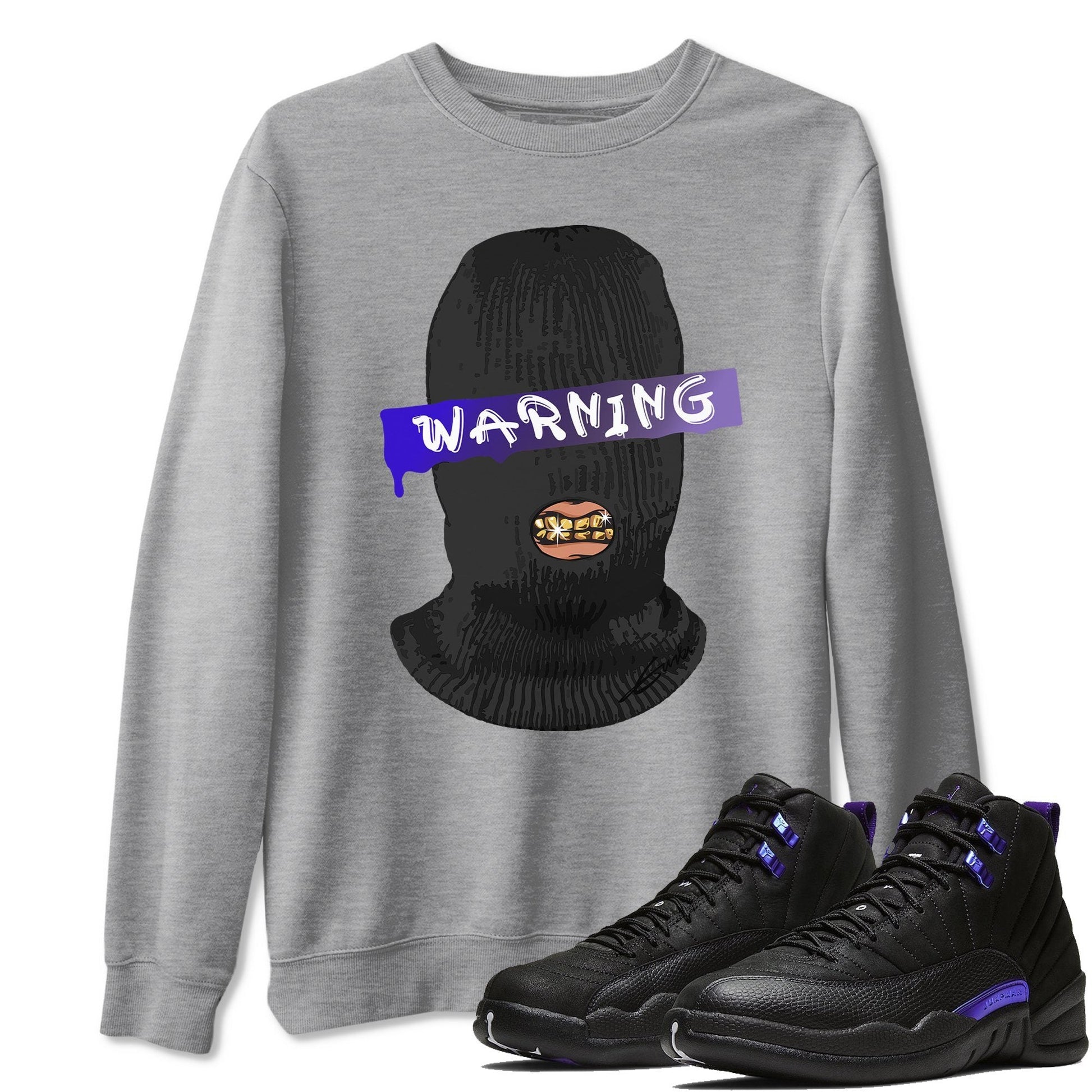 Jordan 12 Dark Concord Sneaker Match Tees Warning Sneaker Tees Jordan 12 Dark Concord Sneaker Release Tees Unisex Shirts