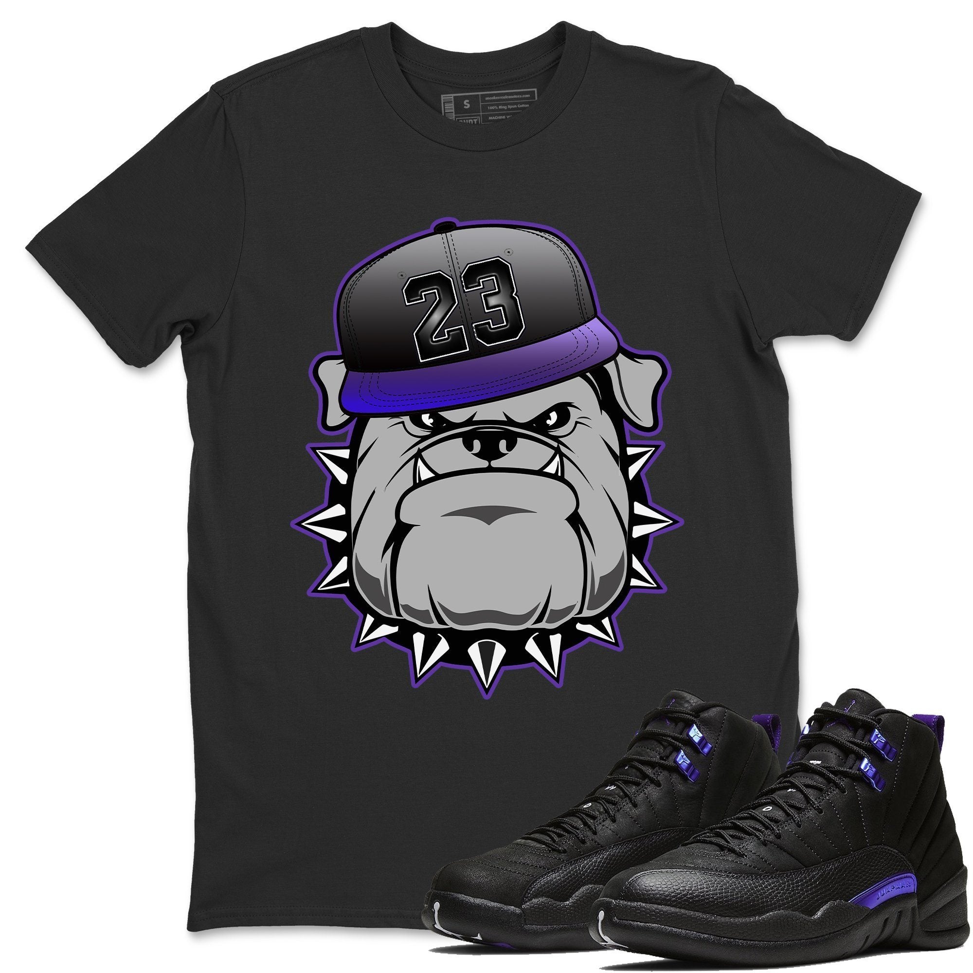 English Bulldog Unisex Tops Air Jordan 12 Dark Concord SNRT Sneaker T shirts