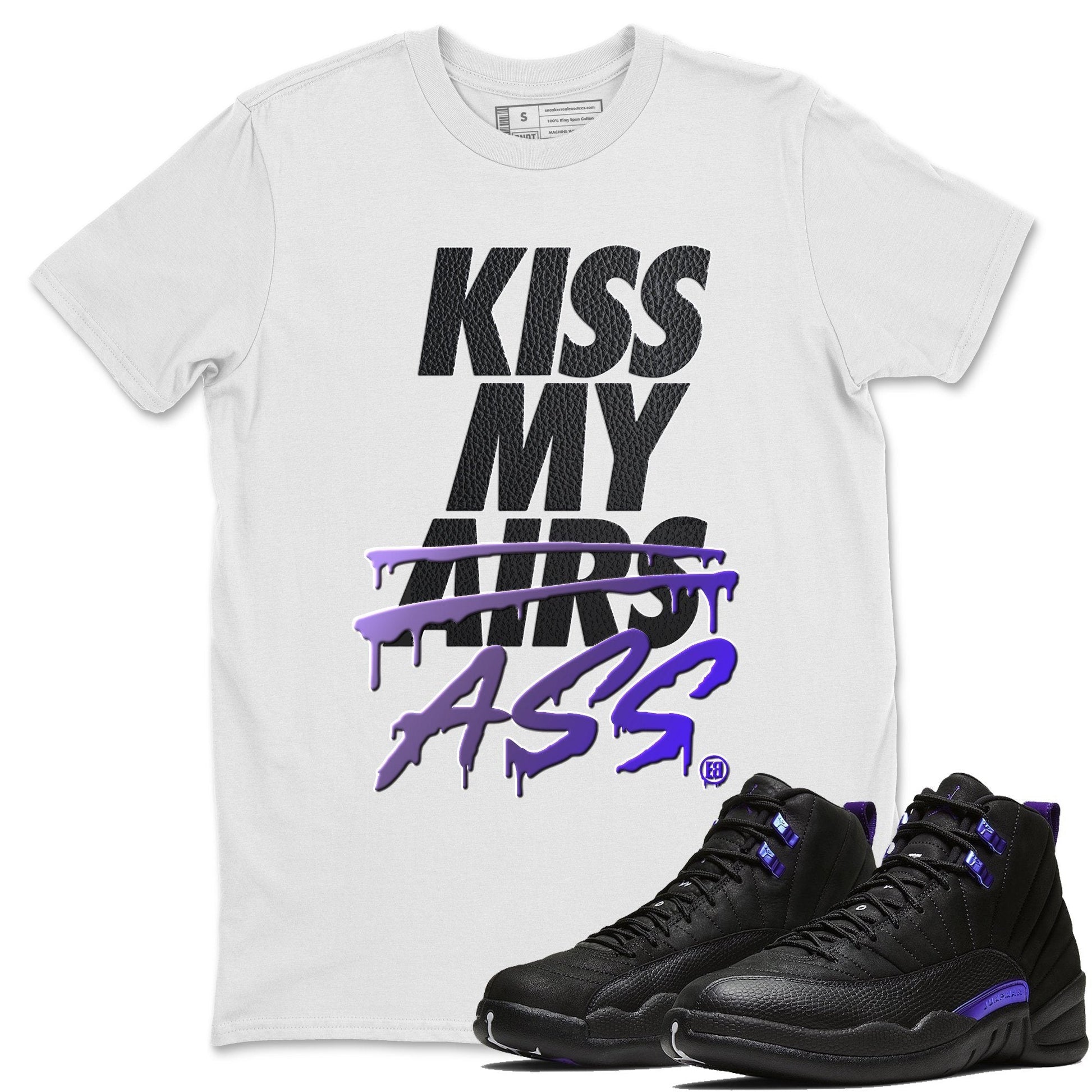 Jordan 12 Dark Concord Sneaker Match Tees Kiss My Ass Sneaker Tees Jordan 12 Dark Concord Sneaker Release Tees Unisex Shirts