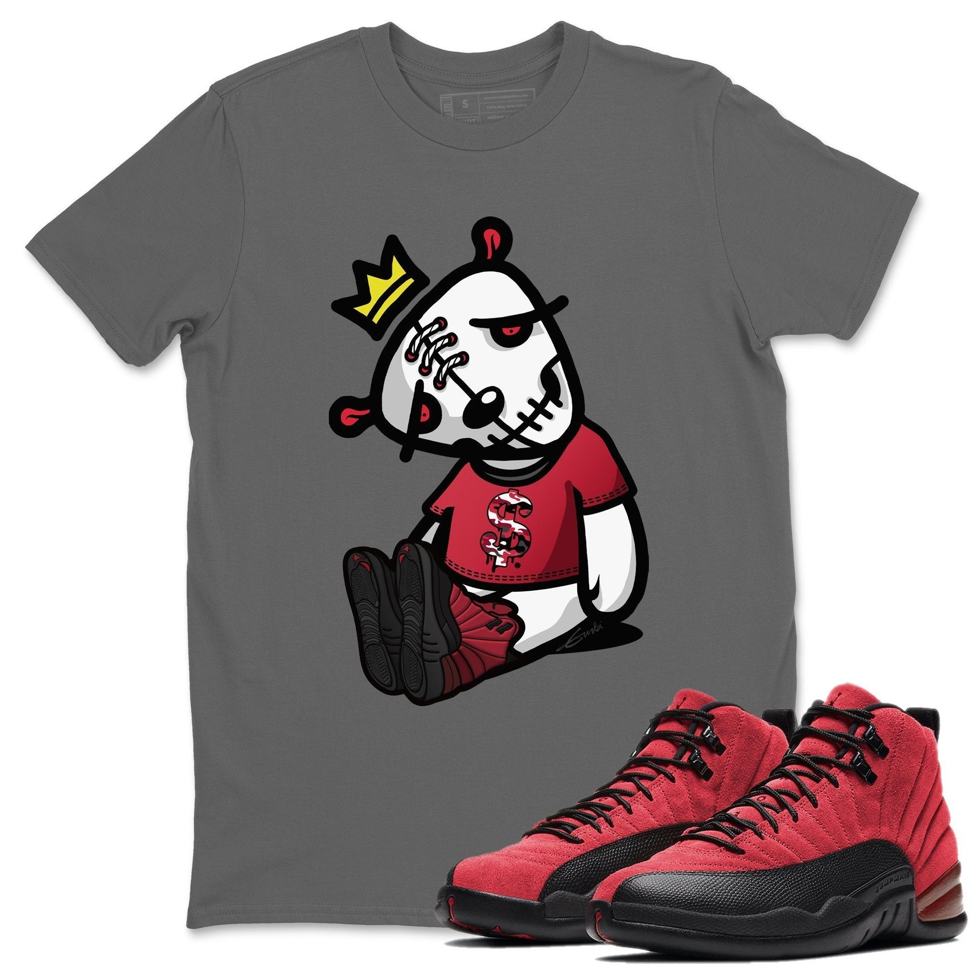 Jordan 12 Reverse Flu Game Sneaker Match Tees Dead Dolls Sneaker Tees Jordan 12 Reverse Flu Game Sneaker Release Tees Unisex Shirts