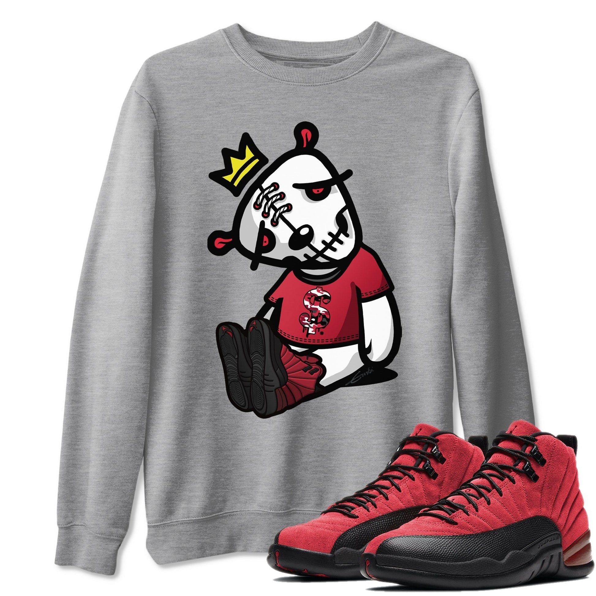 Jordan 12 Reverse Flu Game Sneaker Match Tees Dead Dolls Sneaker Tees Jordan 12 Reverse Flu Game Sneaker Release Tees Unisex Shirts