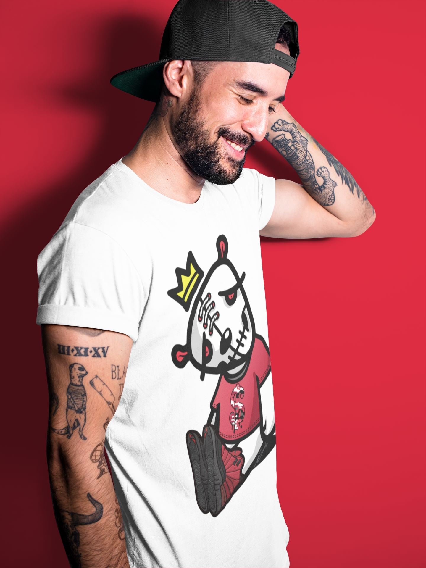 Jordan 12 Reverse Flu Game Sneaker Match Tees Dead Dolls Sneaker Tees Jordan 12 Reverse Flu Game Sneaker Release Tees Unisex Shirts