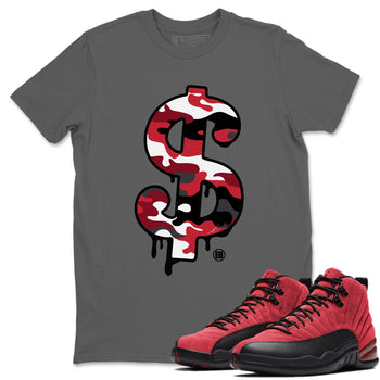 Jordan 12 Reverse Flu Game Sneaker Match Tees Dollar Camo Sneaker Tees Jordan 12 Reverse Flu Game Sneaker Release Tees Unisex Shirts