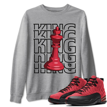 Jordan 12 Reverse Flu Game Sneaker Match Tees King Sneaker Tees Jordan 12 Reverse Flu Game Sneaker Release Tees Unisex Shirts