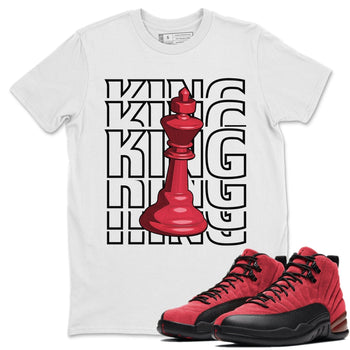 Jordan 12 Reverse Flu Game Sneaker Match Tees King Sneaker Tees Jordan 12 Reverse Flu Game Sneaker Release Tees Unisex Shirts