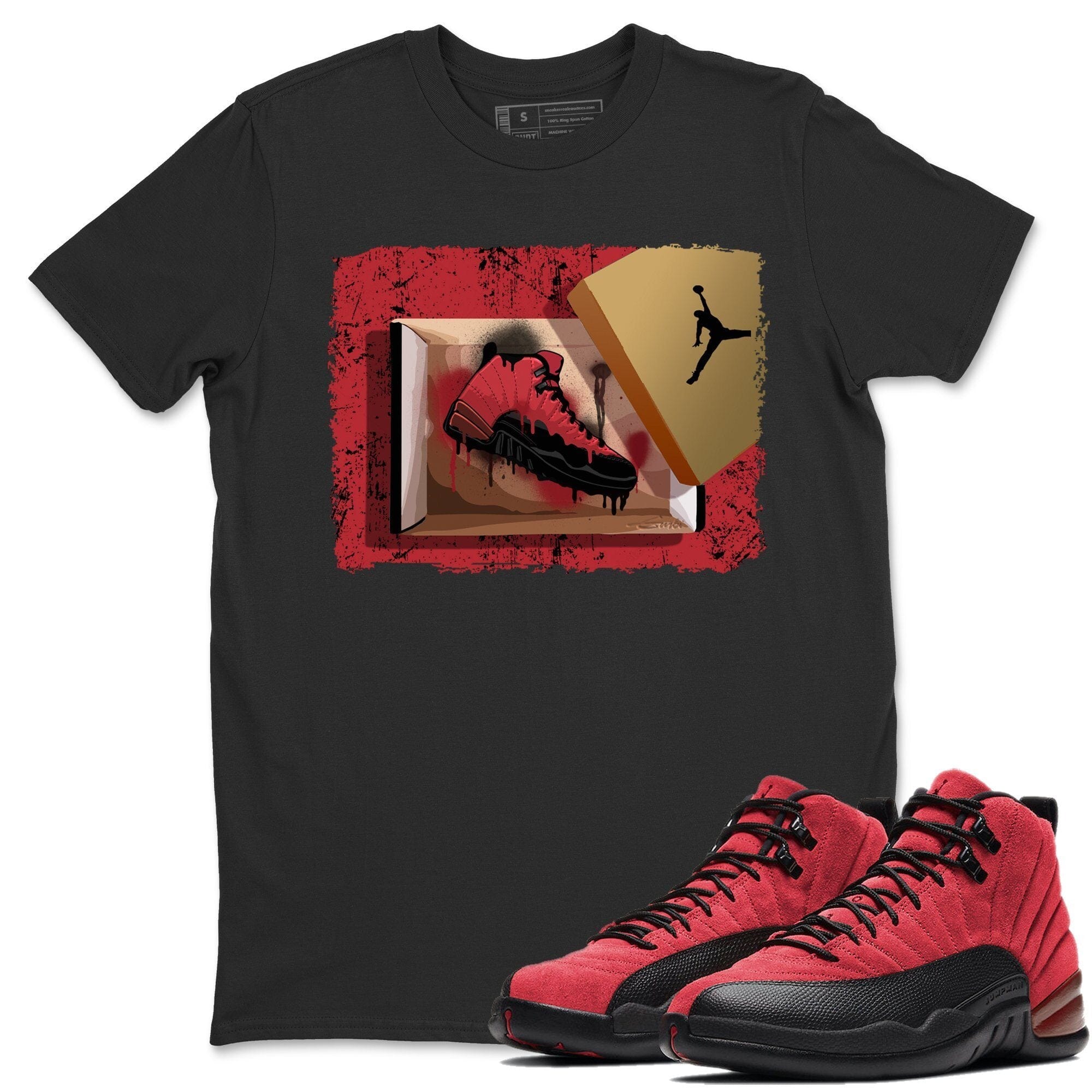 Jordan 12 Reverse Flu Game Sneaker Match Tees New Kicks Sneaker Tees Jordan 12 Reverse Flu Game Sneaker Release Tees Unisex Shirts