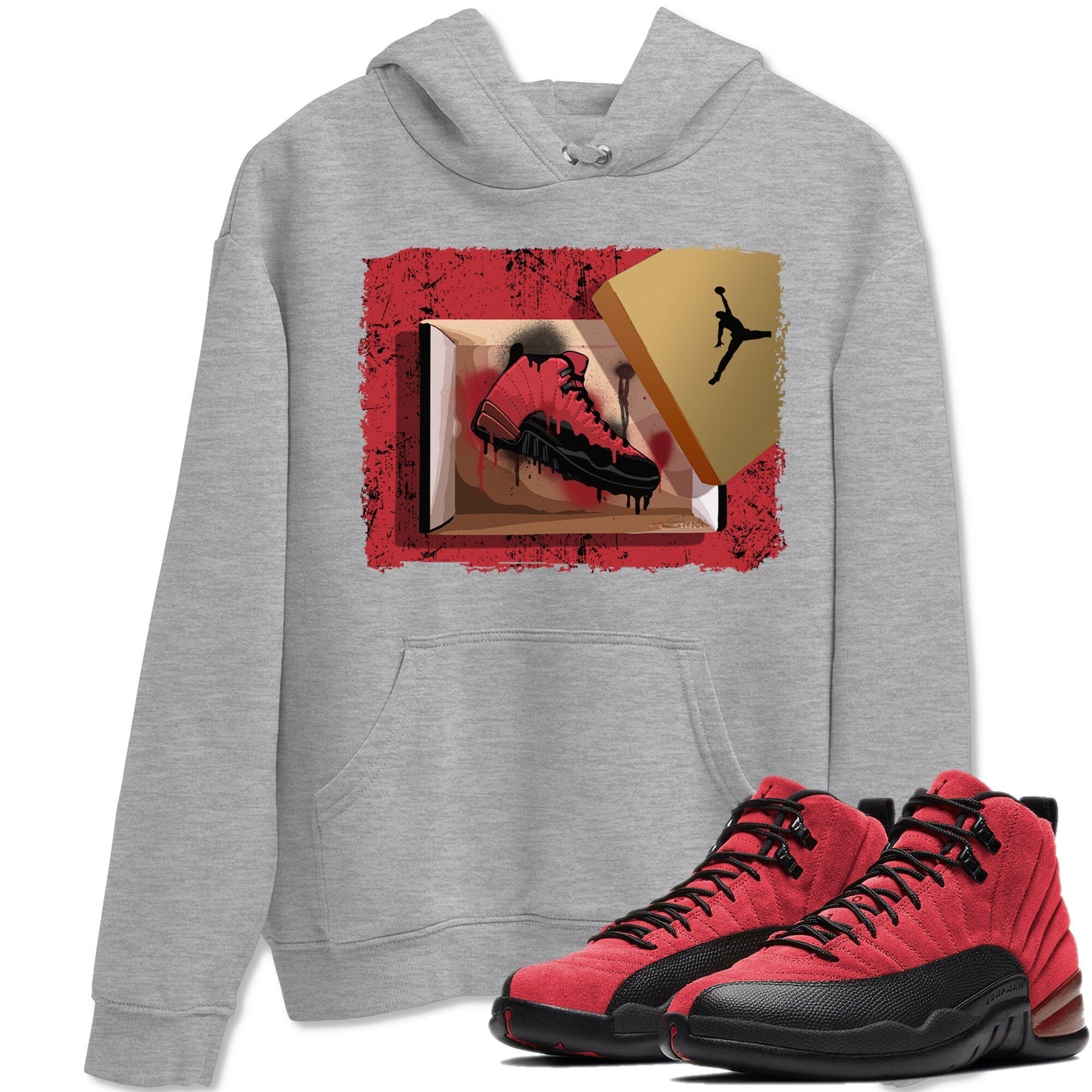 Jordan 12 Reverse Flu Game Sneaker Match Tees New Kicks Sneaker Tees Jordan 12 Reverse Flu Game Sneaker Release Tees Unisex Shirts