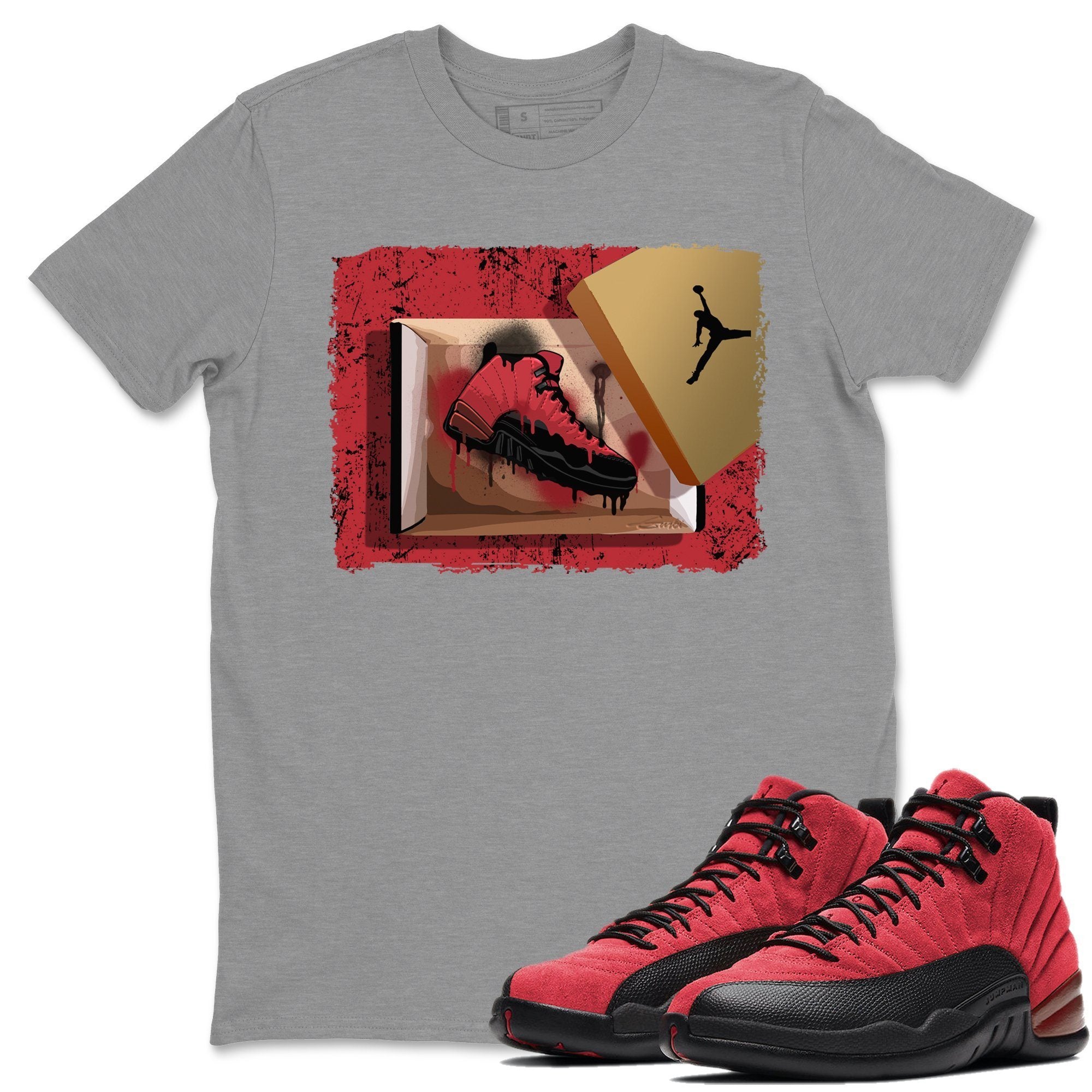 Jordan 12 Reverse Flu Game Sneaker Match Tees New Kicks Sneaker Tees Jordan 12 Reverse Flu Game Sneaker Release Tees Unisex Shirts