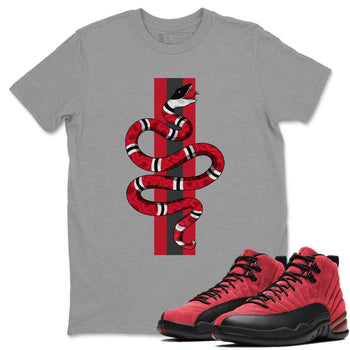 Jordan 12 Reverse Flu Game Sneaker Match Tees Snake Sneaker Tees Jordan 12 Reverse Flu Game Sneaker Release Tees Unisex Shirts