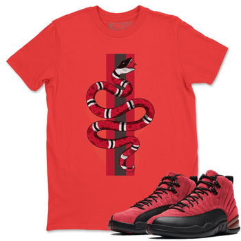 Jordan 12 Reverse Flu Game Sneaker Match Tees Snake Sneaker Tees Jordan 12 Reverse Flu Game Sneaker Release Tees Unisex Shirts