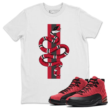Jordan 12 Reverse Flu Game Sneaker Match Tees Snake Sneaker Tees Jordan 12 Reverse Flu Game Sneaker Release Tees Unisex Shirts