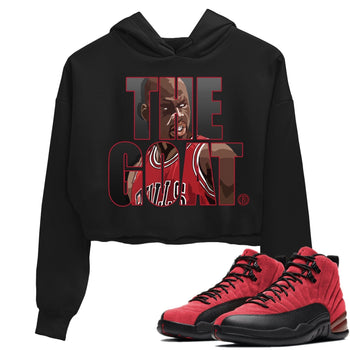 Jordan 12 Reverse Flu Game Sneaker Match Tees The Goat Sneaker Tees Jordan 12 Reverse Flu Game Sneaker Release Tees Women's Shirts