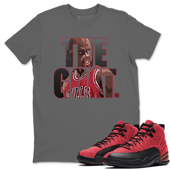 Jordan 12 Reverse Flu Game Sneaker Match Tees The Goat Sneaker Tees Jordan 12 Reverse Flu Game Sneaker Release Tees Unisex Shirts