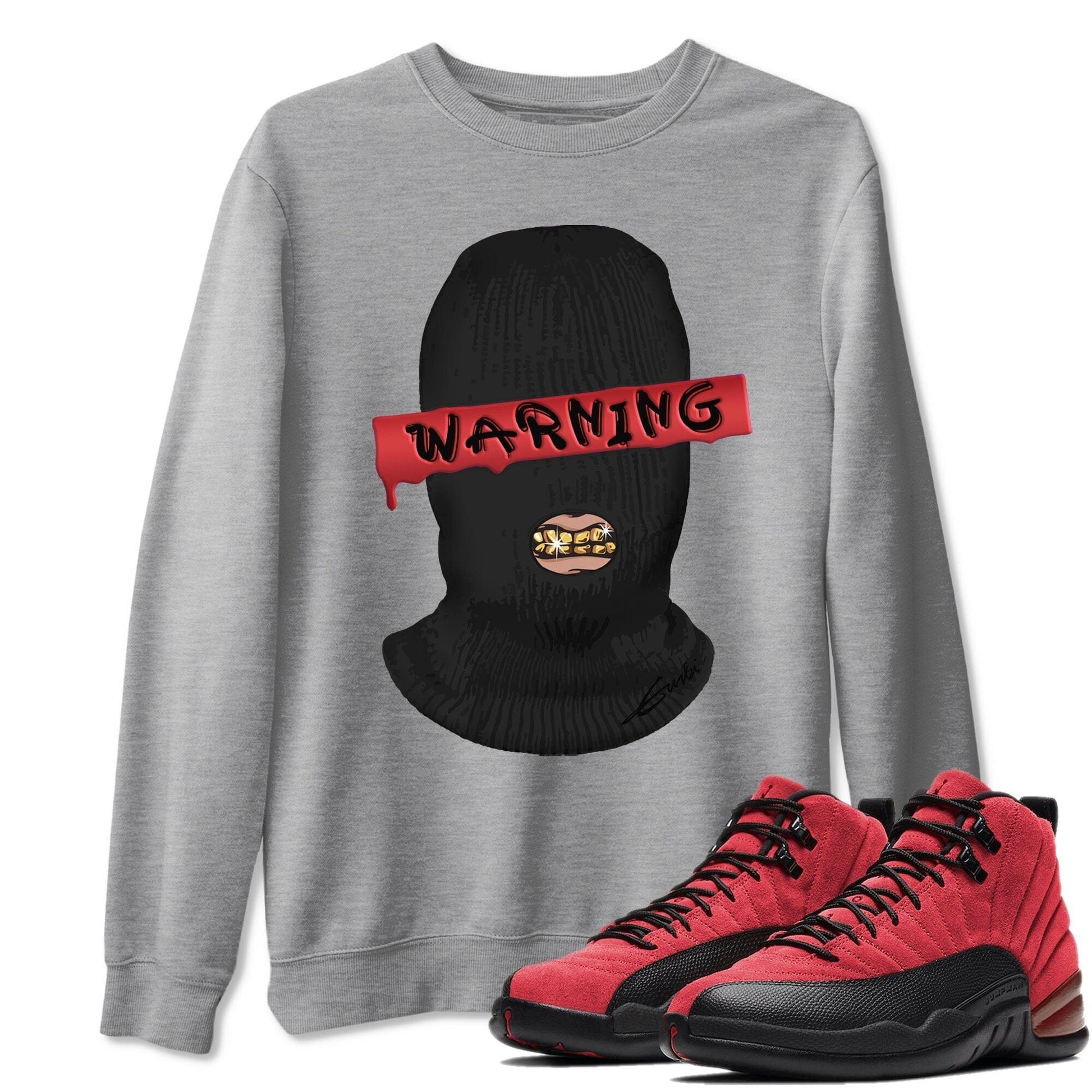 Jordan 12 Reverse Flu Game Sneaker Match Tees Warning Sneaker Tees Jordan 12 Reverse Flu Game Sneaker Release Tees Unisex Shirts